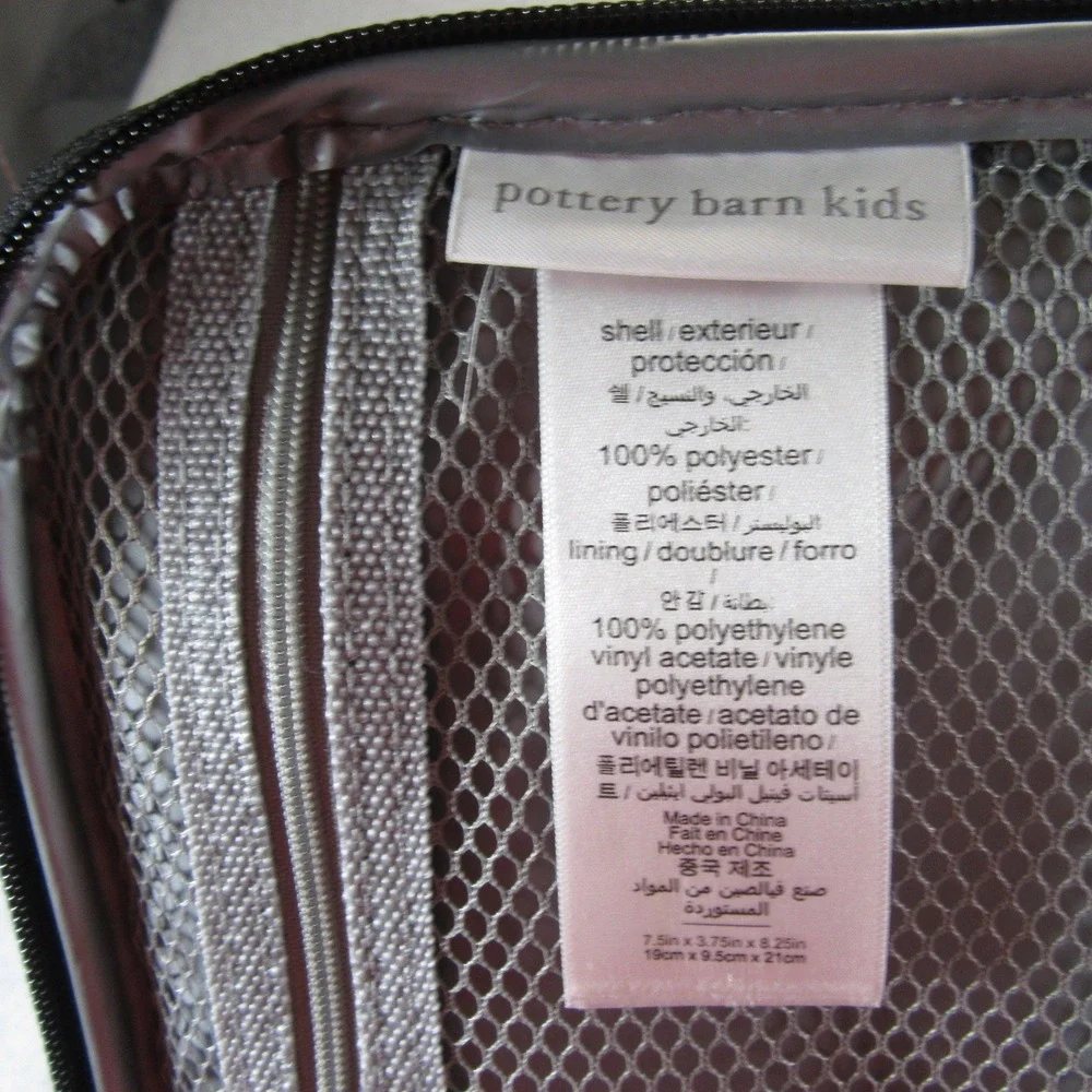 Pottery Barn Kids Lunch Box OS Gray Camo Insulated‎ Lunch Bag Pockets
